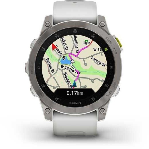 GARMIN epix Sapphire , Titan/ White Silicone Band_334252019