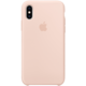 Apple silikonový kryt na iPhone XS, pískově růžová