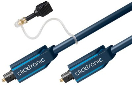 ClickTronic HQ Optický kabel Toslink TOS male - TOS male, s redukcí na 3.5mm, 1m_43382596