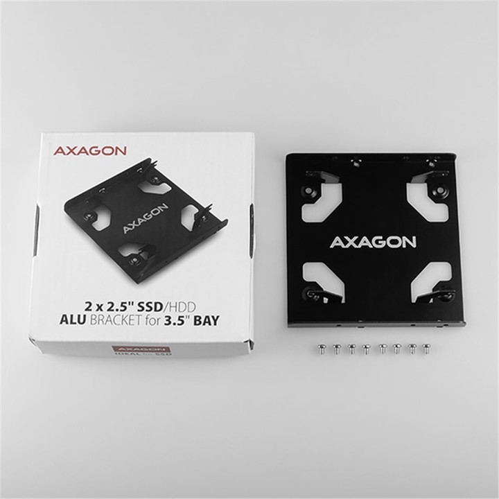 AXAGON RHD-225L, hliníkový rámeček pro 2x 2.5&quot; HDD/SSD do 3.5&quot; pozice_1120120746