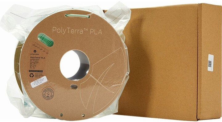 Polymaker tisková struna (filament), PolyTerra PLA, 1,75mm, 1kg, zelená_229011593