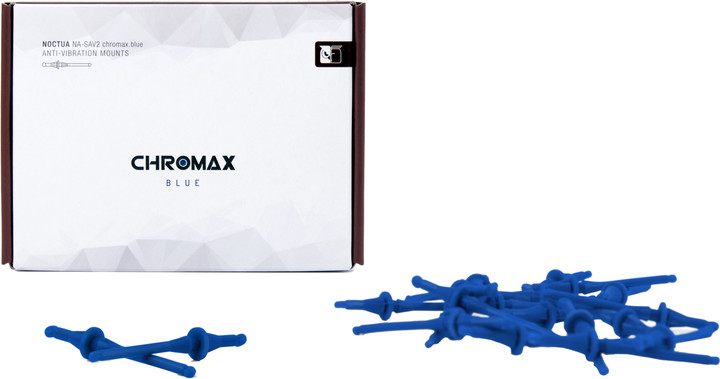 Noctua úchyty NA-SAV2 Chromax Anti-Vibration Mounts, modrá (20ks)_698002012