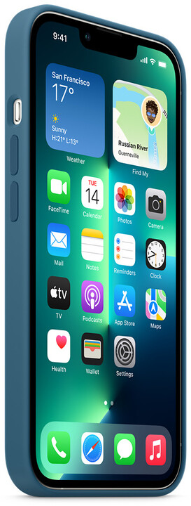 Apple silikonový kryt s MagSafe pro iPhone 13 Pro, ledňáčkově modrá_937107958
