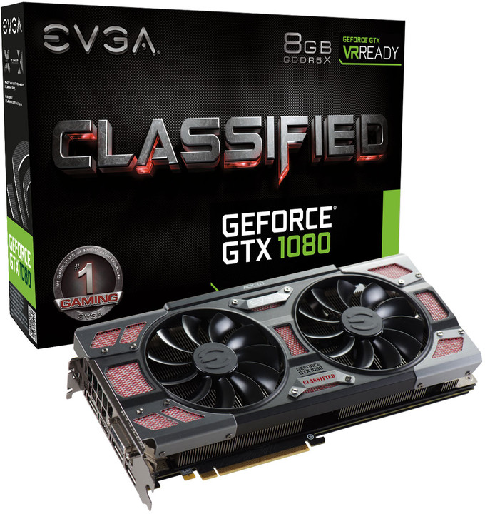 EVGA GeForce GTX 1080 CLASSIFIED GAMING ACX 3.0, 8GB GDDR5X_1003903797