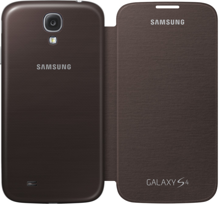 Samsung flipové pouzdro EF-FI950BA pro Galaxy S 4 (i9505), hnědá_1163764347
