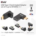 Club3D set adapterů USB-C Gen2, 4K@120Hz (M/F), 2ks_642498260