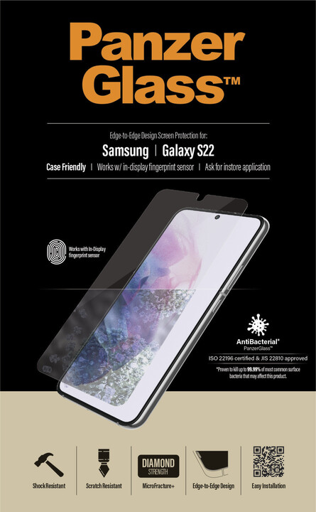 PanzerGlass ochranné sklo Edge-to-Edge pro Samsung Galaxy S22_1866107460