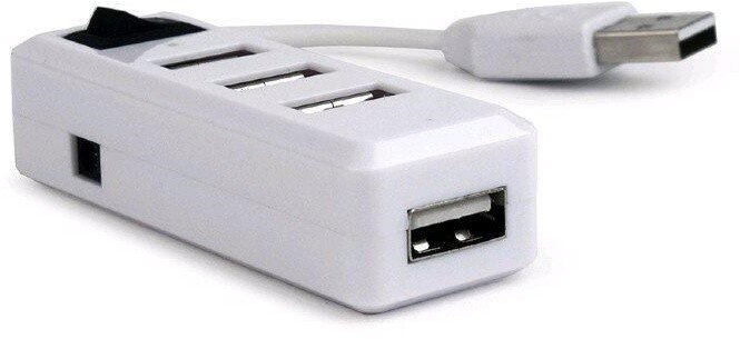 Gembird USB HUB 4-portový V2.0, vypínač, bílá_2012237923