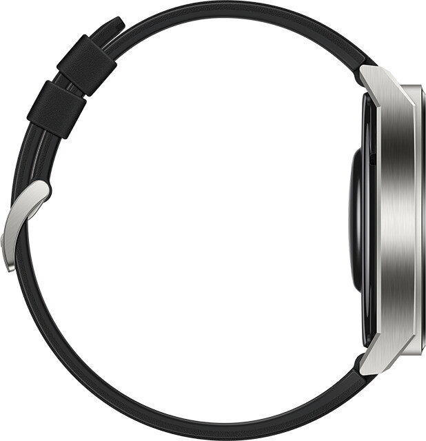 Huawei Watch GT 3 Pro 46 mm, Light Titanium Case, Black Fluoroelastomer Strap_850672851