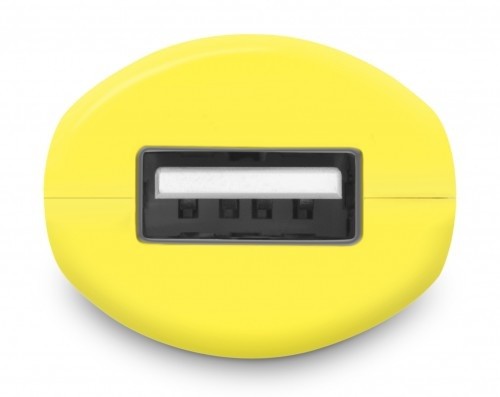 CONNECT IT InCarz COLORZ auto adaptér 1xUSB 2,1A, žlutá (V2)_1446892608