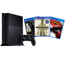 PlayStation 4, 1TB, černá + God of War 3 + Last of Us + Uncharted Nathan Drake Collection_1790395619