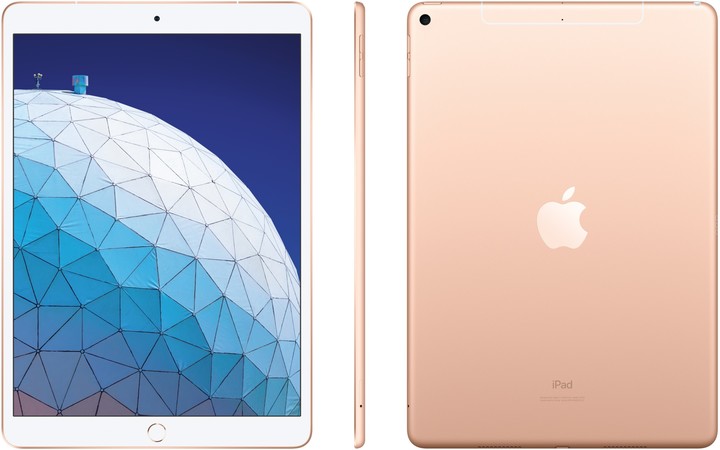 Apple iPad Air, 64GB, Wi-Fi + Cellular, zlatá, 2019 (3. gen.)_2091310055