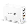 CONNECT IT nabíjecí adaptér, 1xUSB-C, 3xUSB, QC 3.0, PD, 65W, bílá_1774412136