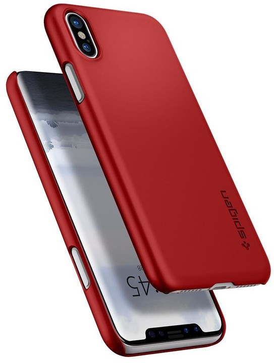 Spigen Thin Fit iPhone X, metallic red_1786558619