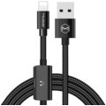 Mcdodo 2v1 kabel USB 2.0 A/M na Lightning + Lightning audio adapter, 1,2m, černá