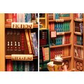 Stavebnice RoboTime miniatura domečku Knihkupectví, zarážka na knihy, dřevěná, LED_1597634310