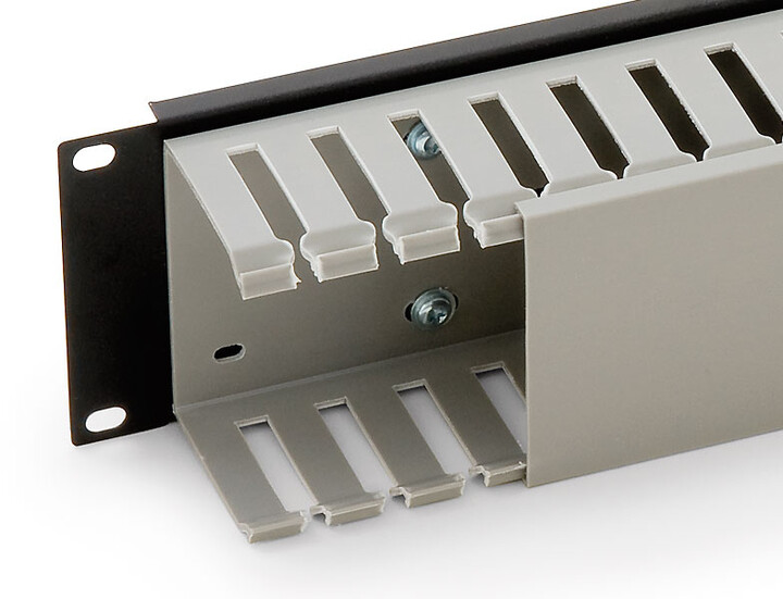 Triton vyvazovací panel RAB-VP-X04-A1, 19&quot;, 2U, s plastovým kabelovodem_2002126760