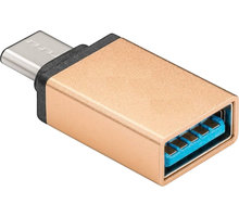 PremiumCord adaptér USB 3.1 konektor C/male - USB 3.0 A/female, OTG, zlatá_1456180490