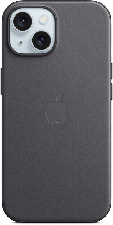 Apple kryt z tkaniny FineWoven s MagSafe na iPhone 15, černá_876277066