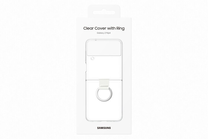 Samsung silikonový zadní kryt s držákem pro Galaxy Z Flip4, transparentní_1459598400