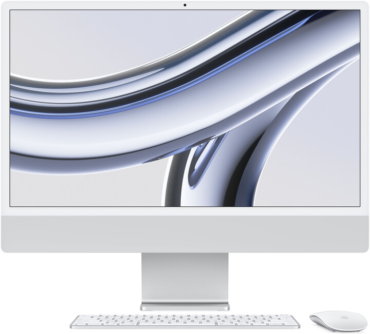 Apple iMac 24&quot; 4,5K Retina /M3 8-core/8GB/256GB SSD/8-core GPU, stříbrná_613235585