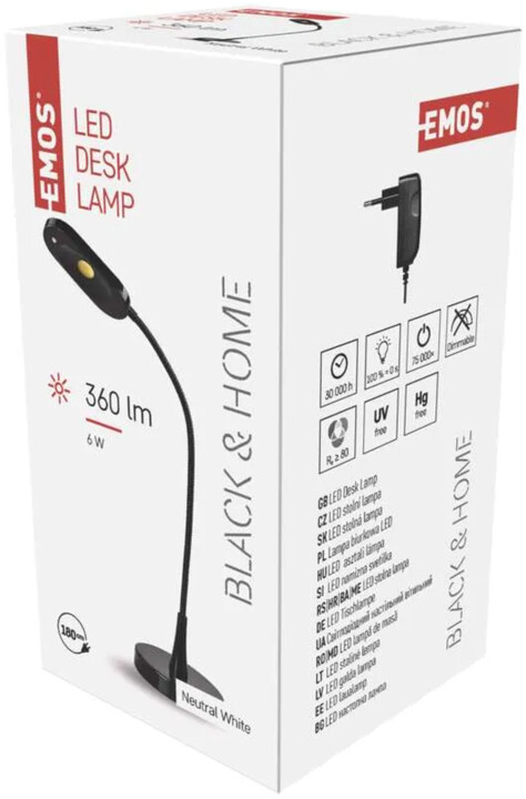 Emos LED stolní lampa black &amp; home, černá_1084501419
