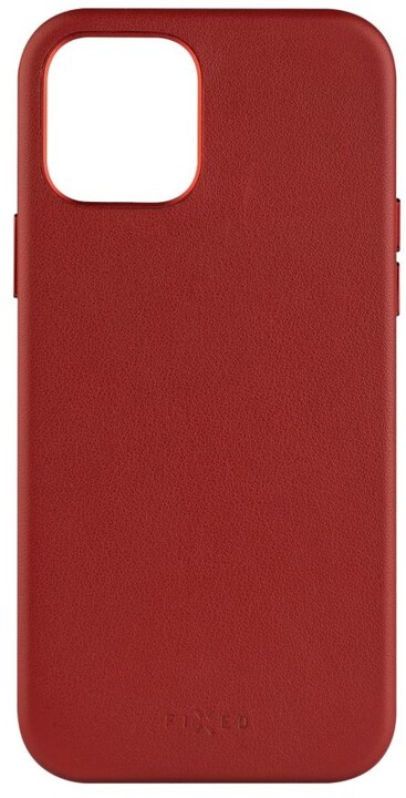FIXED kožený zadní kryt MagLeather s podporou Magsafe pro Apple iPhone 12/12 Pro, červená_872865082