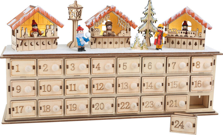Adventní kalendář Small Foot - Vánoční trhy, dřevěný_1564071843