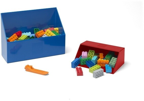 Naběrač LEGO, na kostičky, set 2ks, červená/modrá_1677037974