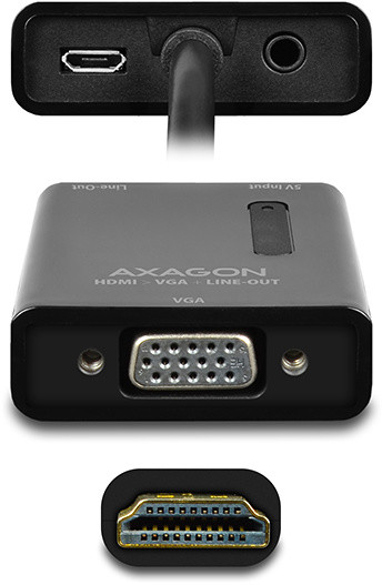 AXAGON HDMI -&gt; VGA adaptér, FullHD, audio výstup_704446323