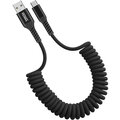 YENKEE kabel YCU 500 BK USB-A - USB-C, 15W, kroucený, opletený, černá_793632343