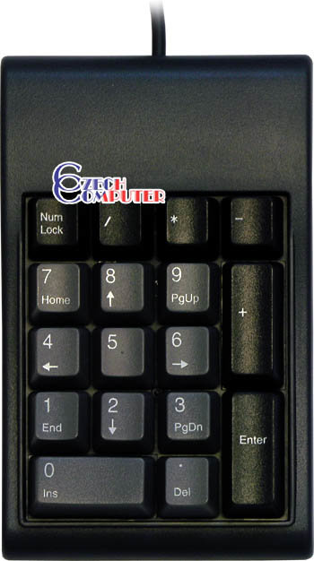 Chicony USB KU-9835 - numerická, šedá_1259384441