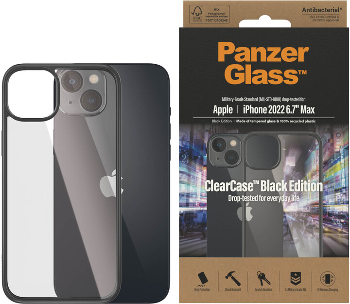 PanzerGlass ochranný kryt ClearCase Apple iPhone 14 Plus (Black edition)_1636871058