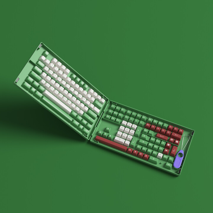 Akko Matcha Red Bean, 158 kláves, ASA, zelená/bílá/červená_1587329712