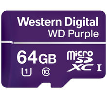 WD Micro SDXC Purple 64GB 80MB/s UHS-I Poukaz 200 Kč na nákup na Mall.cz + O2 TV HBO a Sport Pack na dva měsíce