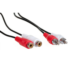 AQ KAS025 - 2xRCA (cinch) - 2x RCA (cinch) prodlužovací audio kabel, 2,5m xkas025