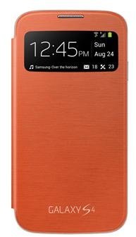 Samsung flipové pouzdro S-view EF-CI950BO pro Galaxy S4, oranžová_1484988483