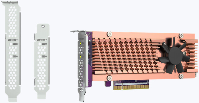 QNAP QM2-2P-384A - pro disky 2x SSD M.2 22110/2280 PCIe, (Gen3 x4)_1440429784