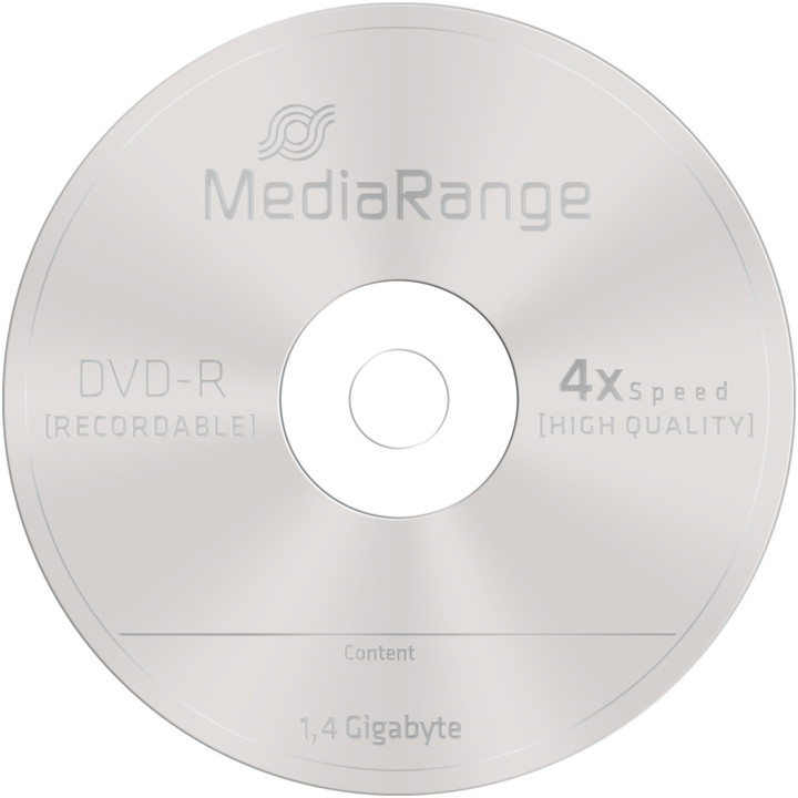 MediaRange DVD-R 8cm 1,4GB 4x, Spindle 10ks_462457236