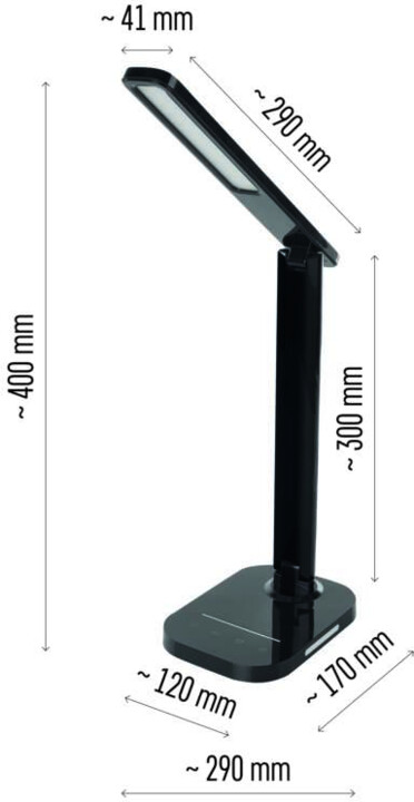 Emos LED stolní lampa CARSON, černá_1391974796