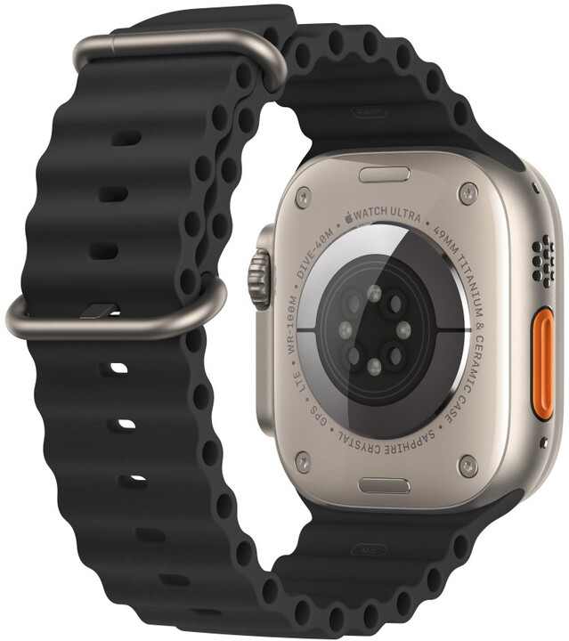 RhinoTech řemínek Ocean pro Apple Watch 42/44/45/49mm, černá_242790774