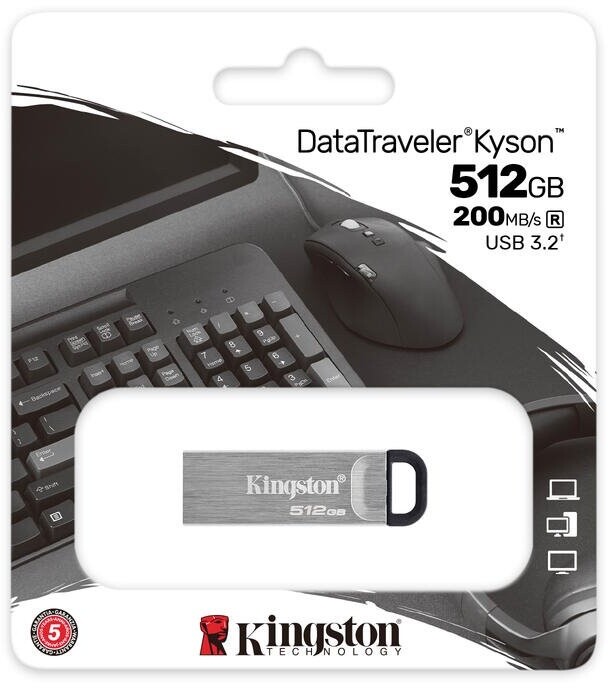 Kingston DataTraveler Kyson, - 512GB, stříbrná_1597156303