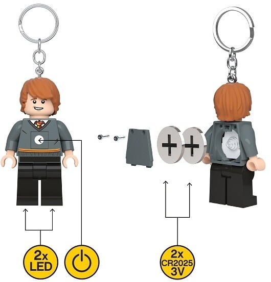 Klíčenka LEGO Harry Potter - Ron Weasley, svítící figurka_1836530364