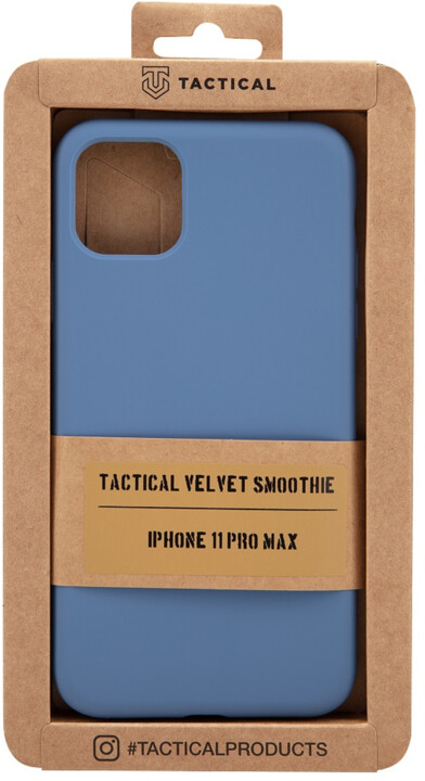Tactical silikonový kryt Velvet Smoothie pro Apple iPhone 11 Pro Max, světle modrá_1149133155