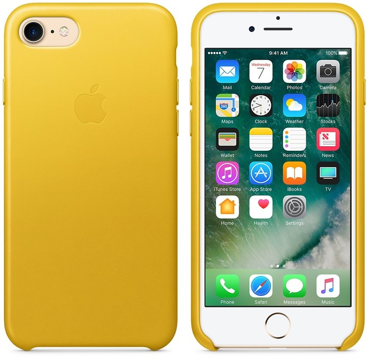 Apple iPhone 7 Leather Case, slunečnicová_64337495