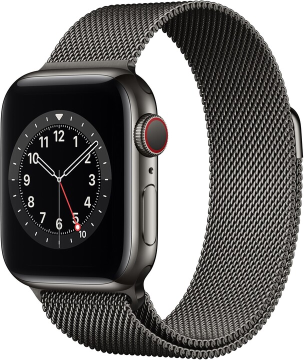 Apple Watch Series 6 Cellular, 44mm, Graphite Stainless Steel, Graphite Milanese Loop_2068759043
