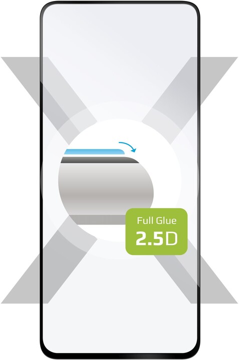 FIXED ochranné sklo Full-Cover pro Honor X8, s lepením přes celý displej, černá_421875327