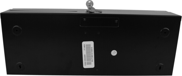 Virtuos pokladní zásuvka FT-460C - s kabelem, se zamykatelným krytem pořadače, 9-24V, černá