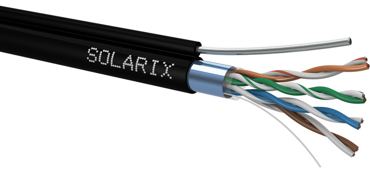 Solarix instalační kabel CAT5E FTP PE F samonosný 305m/cívka SXKD-5E-FTP-PE-SAM_1165371342