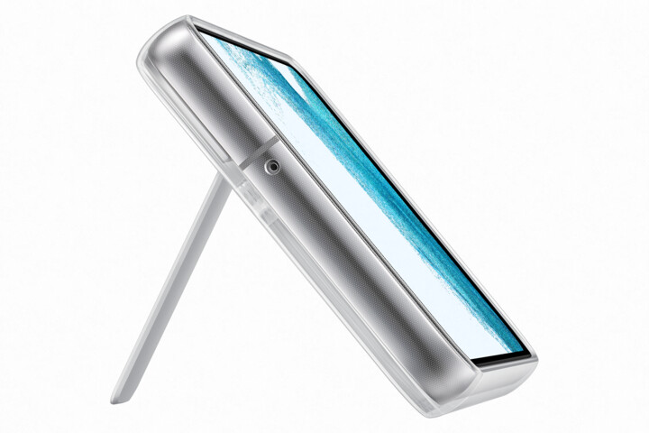 Samsung průhledný zadní kryt se stojánkem pro Galaxy S22, transparentní_1954914156